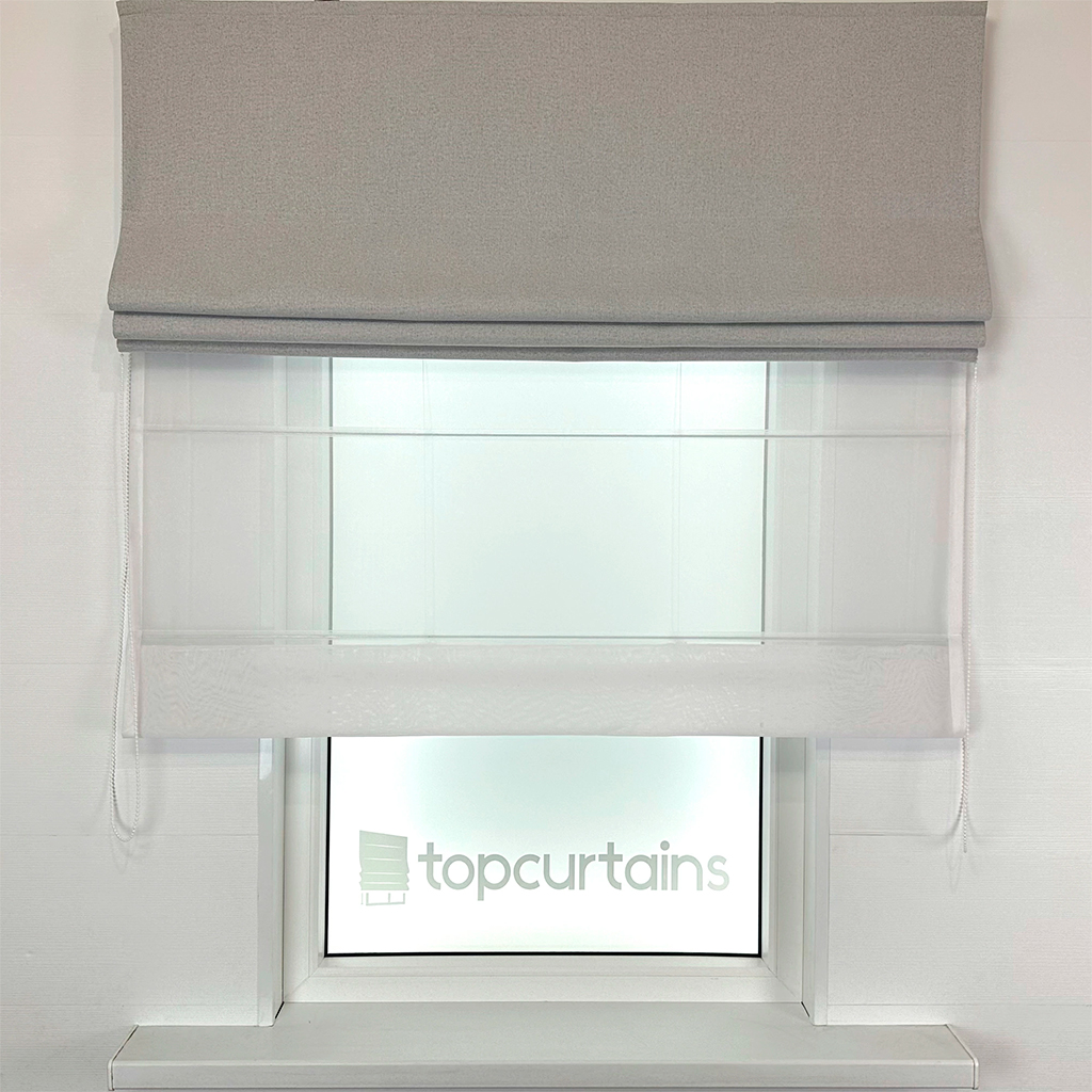 Римская штора день-ночь блэкаут Eclipse светло серая