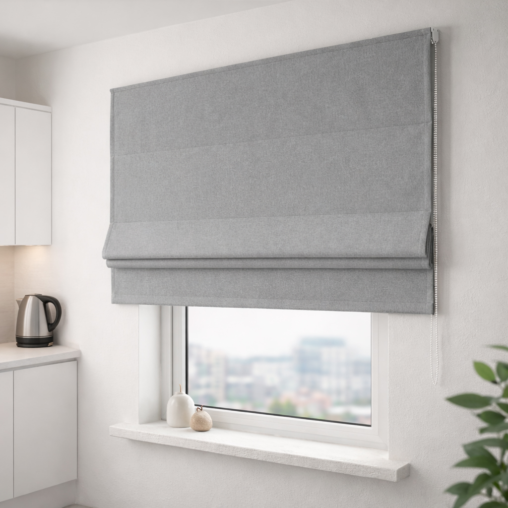 Римская штора блэкаут Eclipse серая