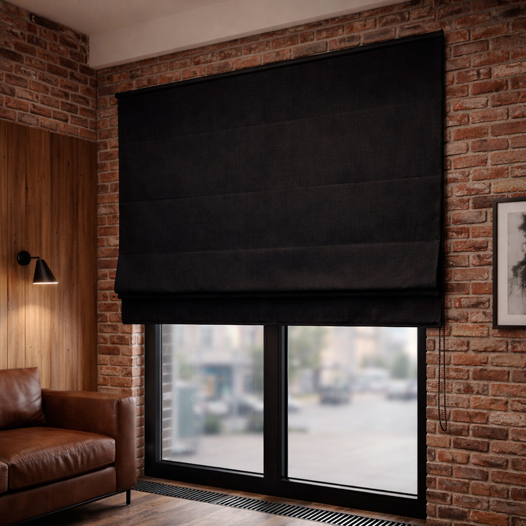 Римская штора Canvas Black