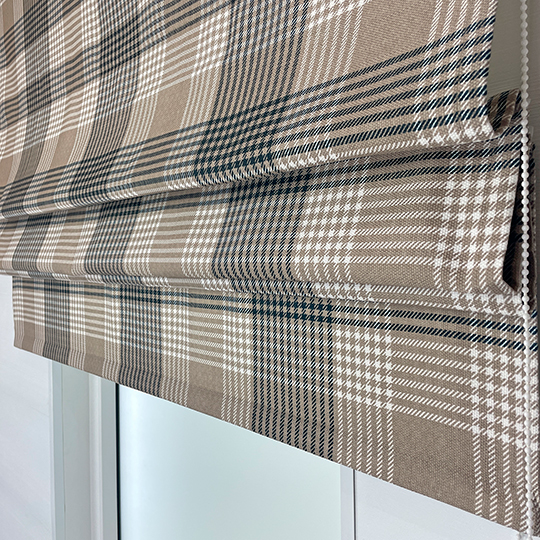 Римская штора в клетку Tartan color 2