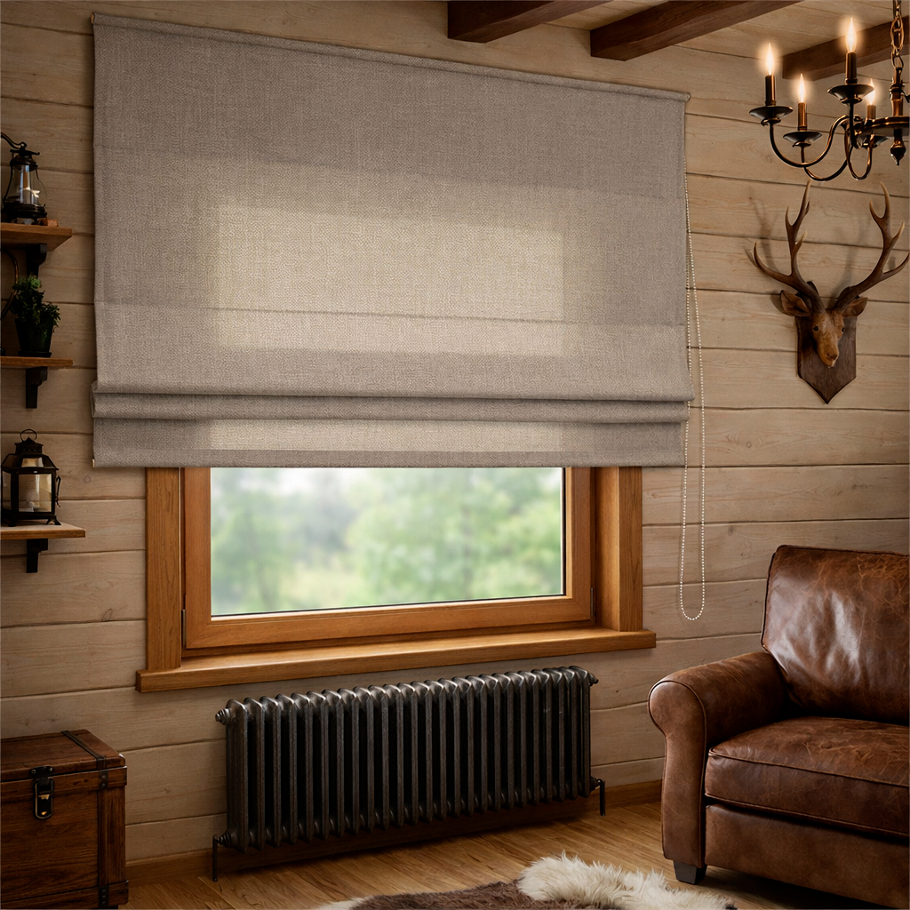 Римская штора из рогожки Country Style