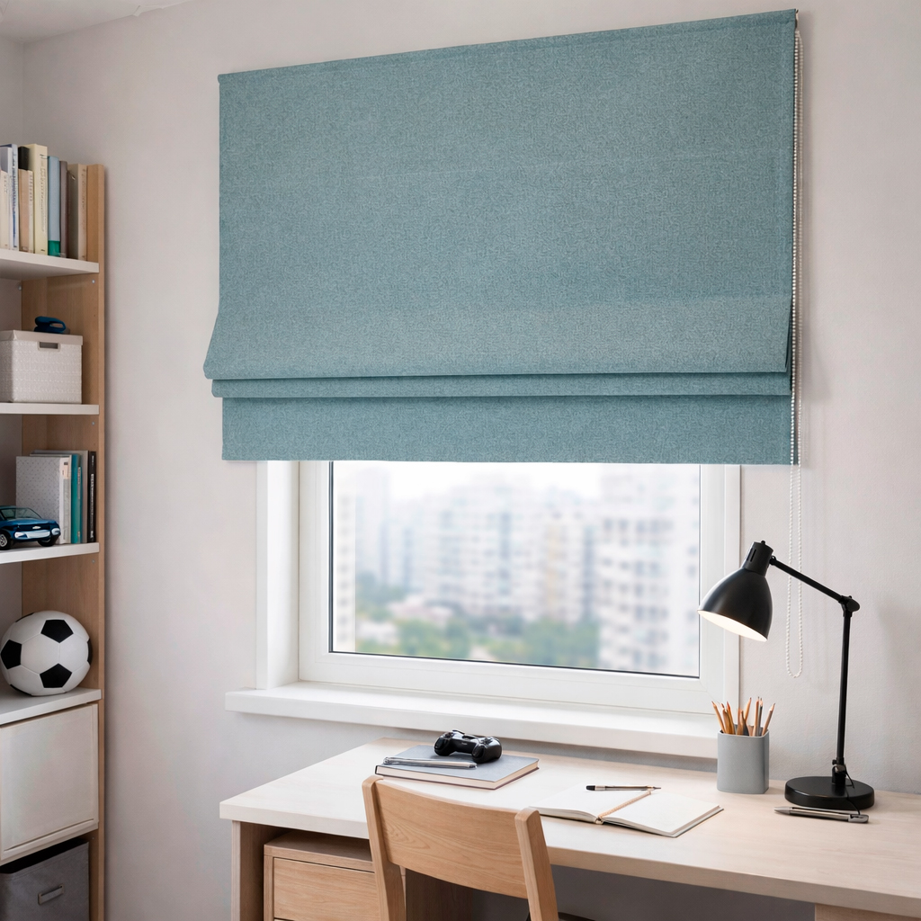 Римская штора блэкаут Eclipse бирюзовая