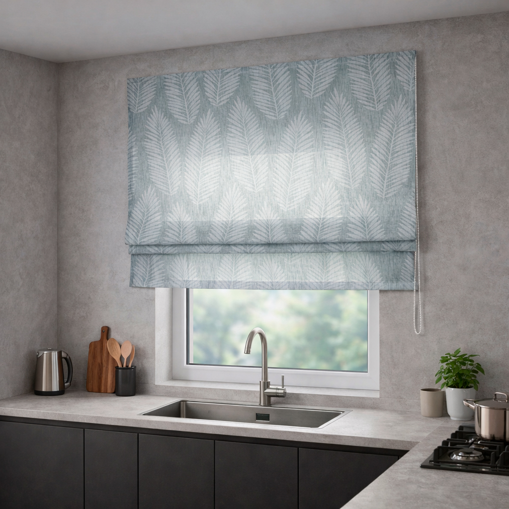 Римская штора Blue Fern