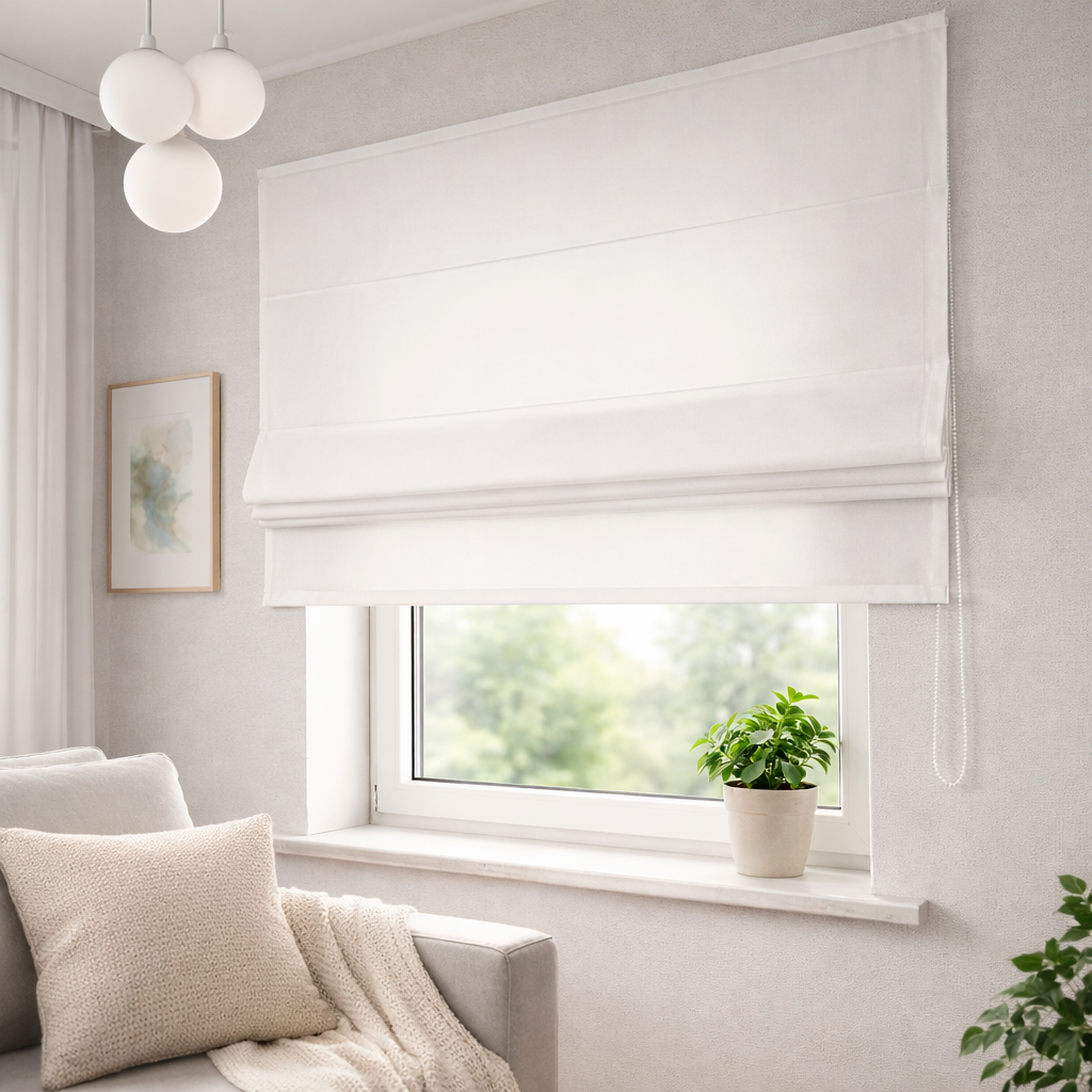 Римская штора Canvas White Snow