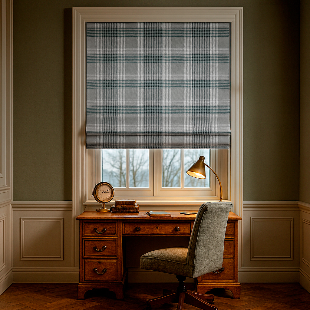 Римская штора в клетку Tartan color 3