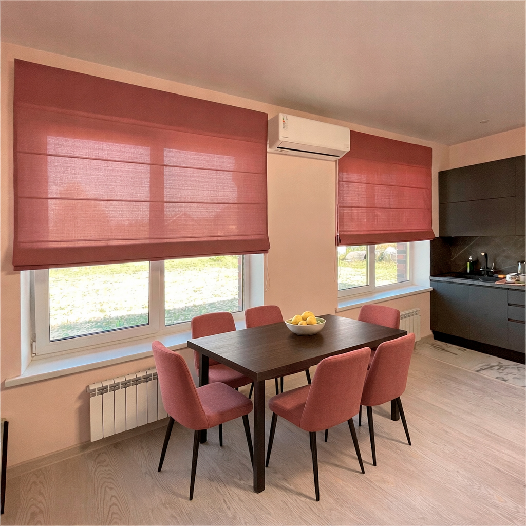 Римская штора Inspire Elegance брусничная