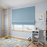 картинка Римская штора блэкаут Soft Color нежно голубая от магазина Topcurtains