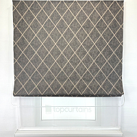 картинка Двойная римская штора Geometrics, коричневая от магазина Topcurtains