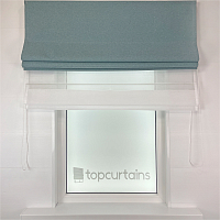 картинка Двойная римская штора Eclipse бирюзовый блэкаут с тюлем от магазина Topcurtains