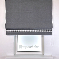 картинка Римская штора блэкаут Eclipse Style темно серая  от магазина Topcurtains