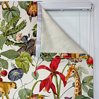 картинка Римская штора Jungle с животными и цветами от магазина Topcurtains