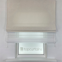 картинка Двойная римская штора Chenille Milk с тюлем от магазина Topcurtains