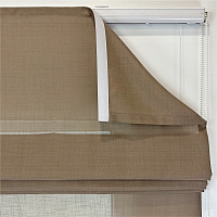 картинка Римская штора Flax Melody, коричневая от магазина Topcurtains