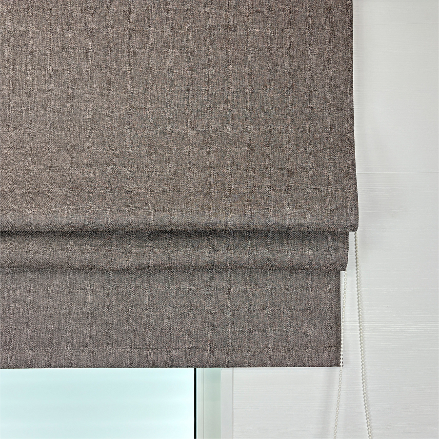 картинка Римская штора блэкаут Brown Cover от магазина Topcurtains