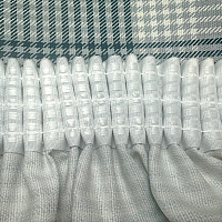 картинка Штора из рогожки в клетку Tartan серый от магазина Topcurtains