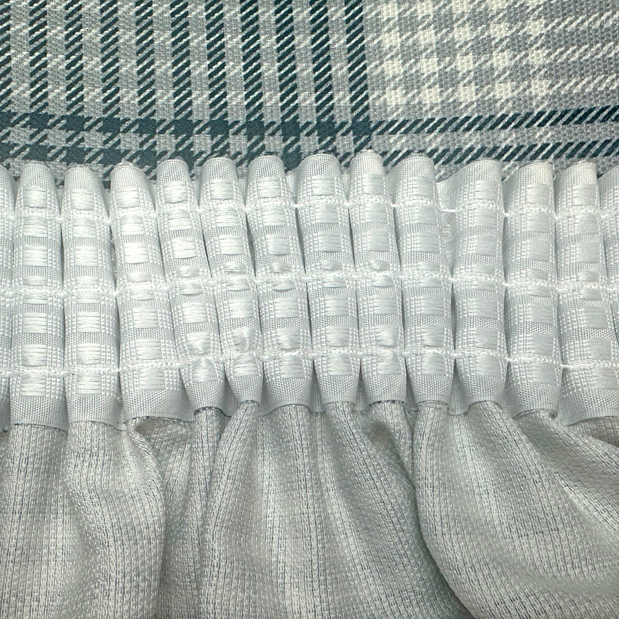 картинка Штора из рогожки в клетку Tartan серый от магазина Topcurtains