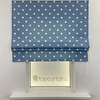 картинка Римская штора Gentle Stars, голубая от магазина Topcurtains