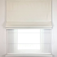 картинка Двойная римская штора White Cover с тюлем от магазина Topcurtains