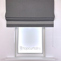 картинка Римская штора блэкаут Eclipse Style темно серая  от магазина Topcurtains