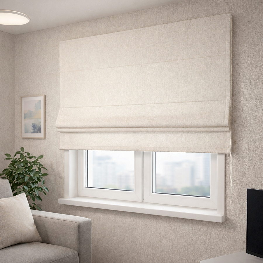 картинка Римская штора Chenille Milk от магазина Topcurtains