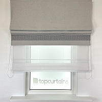 картинка Двойная римская штора блэкаут Eclipse Style светло серая от магазина Topcurtains