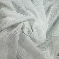 картинка Штора из белого льняного тюля Ballet от магазина Topcurtains