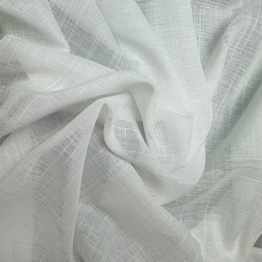 картинка Штора из белого льняного тюля Ballet  от магазина Topcurtains