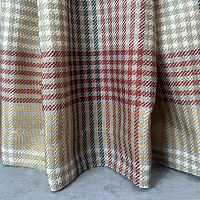 картинка Штора из рогожки в клетку Tartan красный от магазина Topcurtains
