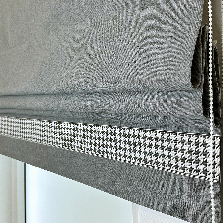 картинка Римская штора блэкаут Eclipse Style темно серая  от магазина Topcurtains