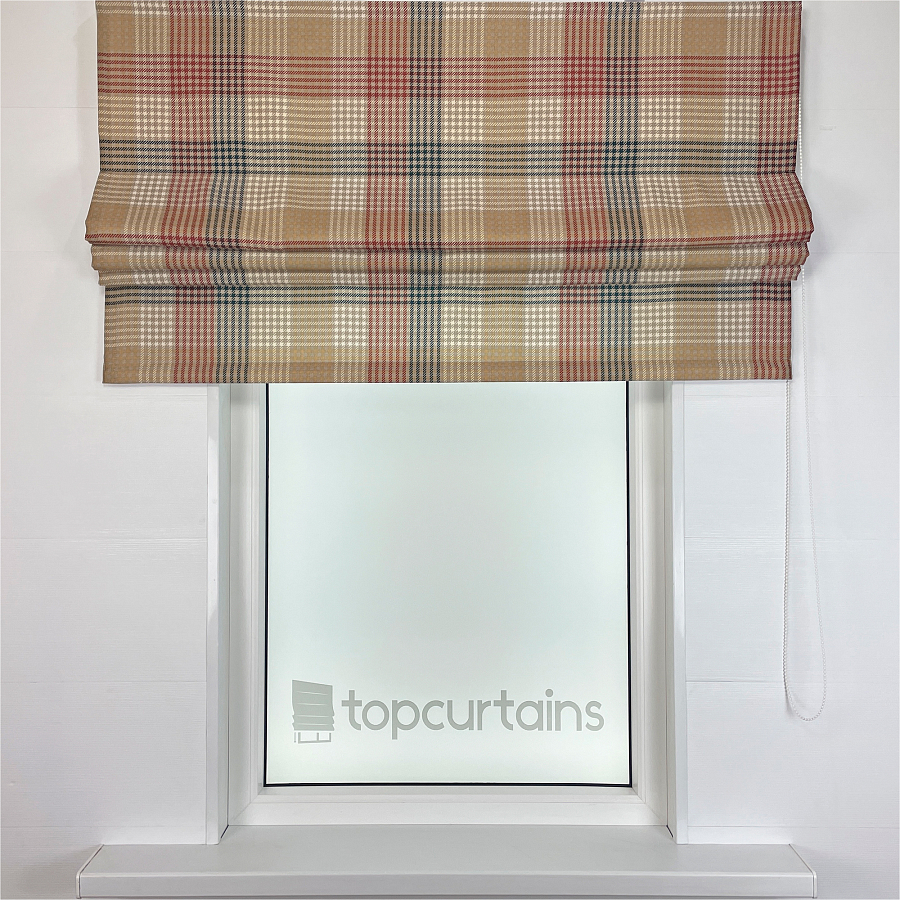 картинка Римская штора в клетку Tartan color 1 от магазина Topcurtains