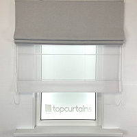 картинка Римская штора день-ночь блэкаут Eclipse светло серая от магазина Topcurtains