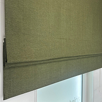 картинка Римская штора Inspire Elegance темно-зеленая от магазина Topcurtains