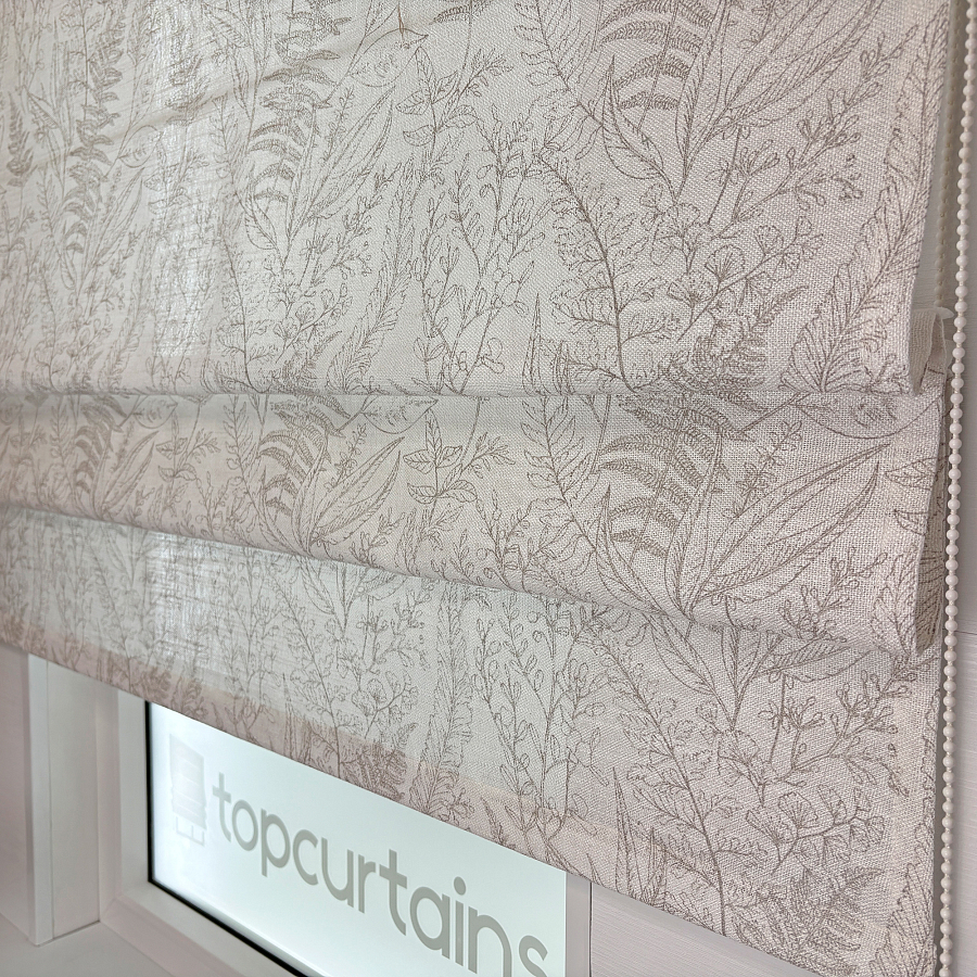 картинка Римская штора из хлопкового полупрозрачного тюля Florentino от магазина Topcurtains