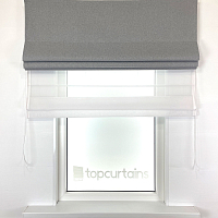 картинка Двойная римская штора блэкаут Eclipse серая от магазина Topcurtains