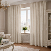 картинка Штора из белого шeнилла Chenille Milk от магазина Topcurtains