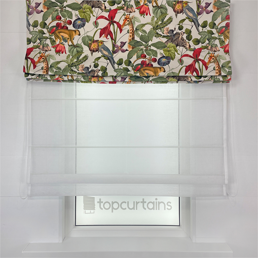 картинка Двойная римская штора Jungle день и ночь от магазина Topcurtains