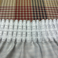 картинка Штора из рогожки в клетку Tartan красный от магазина Topcurtains