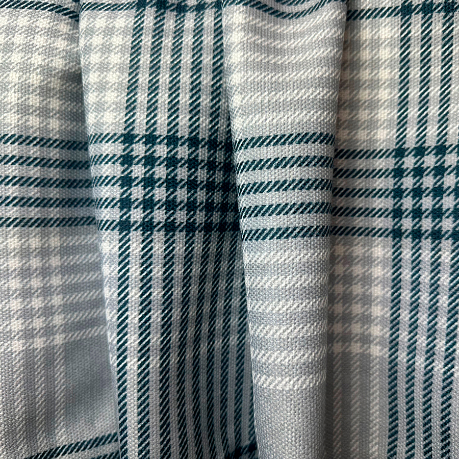 картинка Штора из рогожки в клетку Tartan серый от магазина Topcurtains