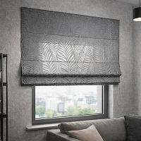 картинка Римская штора Forest Plants серая от магазина Topcurtains