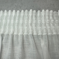 картинка Штора из белого льняного тюля Ballet от магазина Topcurtains