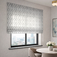 картинка Прозрачная римская штора Gray Lattice от магазина Topcurtains