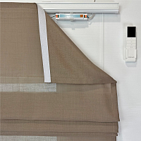 картинка Римская штора Flax Melody, коричневая от магазина Topcurtains