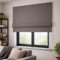 картинка Римская штора блэкаут Brown Cover от магазина Topcurtains