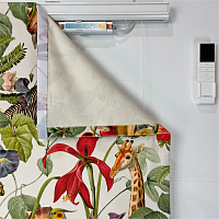 картинка Римская штора Jungle с животными и цветами от магазина Topcurtains