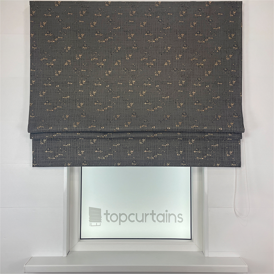 картинка Римская штора Mountain Gold графитовая от магазина Topcurtains