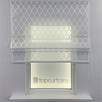 картинка Римская штора Sandglass, белая от магазина Topcurtains