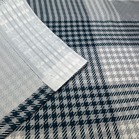 картинка Штора из рогожки в клетку Tartan серый от магазина Topcurtains