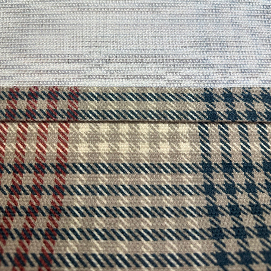 картинка Штора из рогожки в клетку Tartan красный от магазина Topcurtains