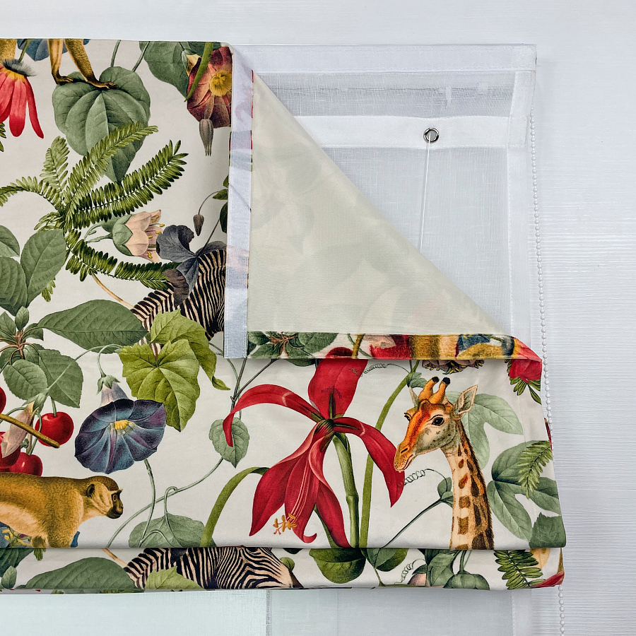 картинка Двойная римская штора Jungle день и ночь от магазина Topcurtains