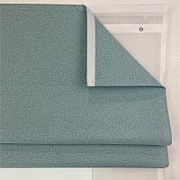 картинка Двойная римская штора Eclipse бирюзовый блэкаут с тюлем от магазина Topcurtains